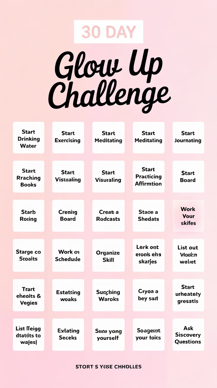 30-Day Glow Up Challenge: Daily Beauty & Wellness Routine Guide
