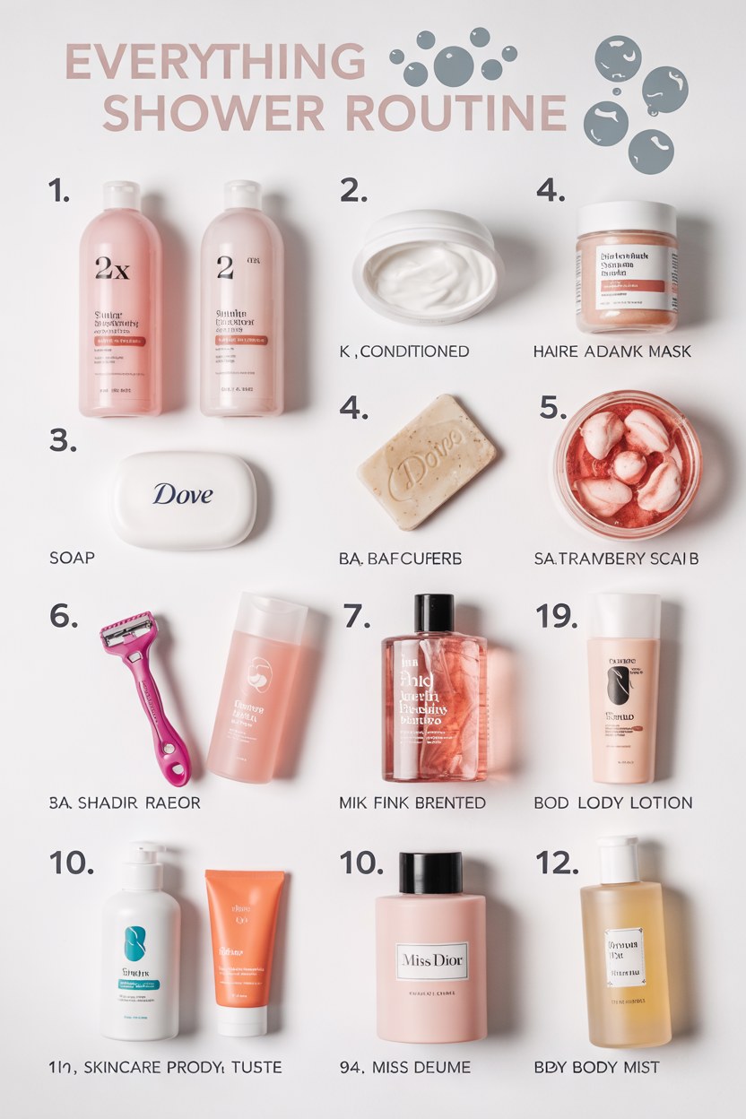 Complete Everything Shower Routine: 12-Step Self-Care Pampering Guide