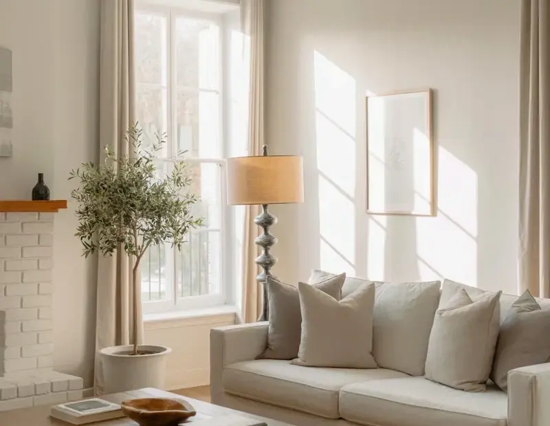 How to Style a Neutral Modern Farmhouse Living Room on a Budget
