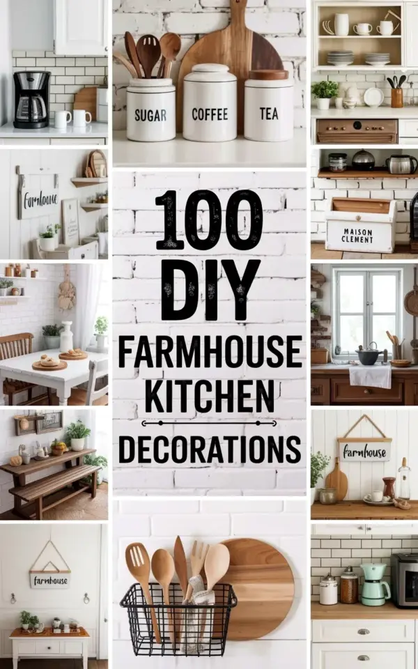 100 DIY Farmhouse Kitchen Decorations β Easy Ideas to Try This Weekend