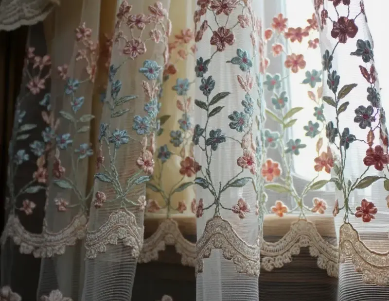 The lace curtain mistake that ruins embroidered floral panels